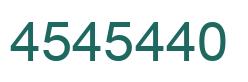 Number 4545440 green image