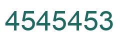 Número 4545453 imagen verde