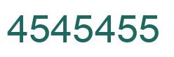 Number 4545455 green image