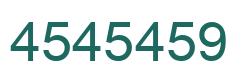 Number 4545459 green image