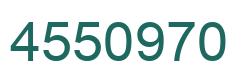 Number 4550970 green image