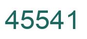 Número 45541 imagen verde