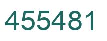 Number 455481 green image