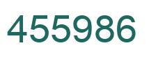 Number 455986 green image