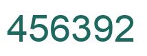 Number 456392 green image