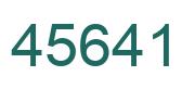 Number 45641 green image