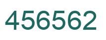 Number 456562 green image