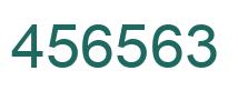 Number 456563 green image