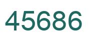 Number 45686 green image