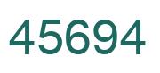 Number 45694 green image