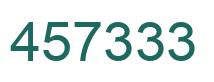 Number 457333 green image