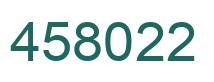 Number 458022 green image