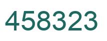 Number 458323 green image