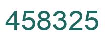 Number 458325 green image