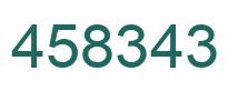 Number 458343 green image
