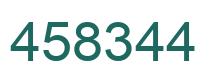 Number 458344 green image