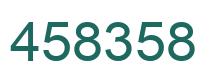 Number 458358 green image