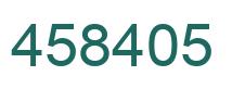 Number 458405 green image