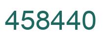 Number 458440 green image
