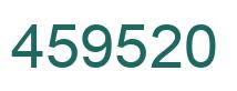 Number 459520 green image