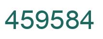Number 459584 green image