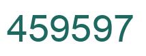 Number 459597 green image