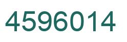 Number 4596014 green image