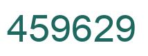 Number 459629 green image