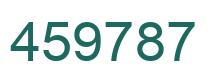 Number 459787 green image