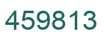 Number 459813 green image