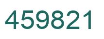 Number 459821 green image