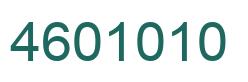 Number 4601010 green image