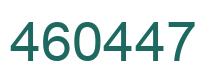 Number 460447 green image