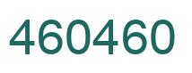 Número 460460 imagen verde