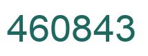 Number 460843 green image