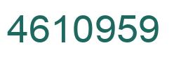 Number 4610959 green image