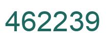 Number 462239 green image