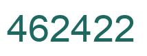 Number 462422 green image
