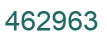 Number 462963 green image