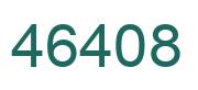 Number 46408 green image