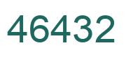 Number 46432 green image