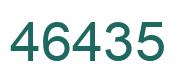 Number 46435 green image