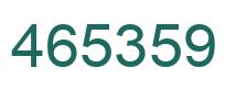 Number 465359 green image