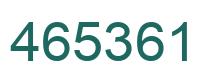 Number 465361 green image