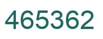 Number 465362 green image
