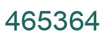 Number 465364 green image