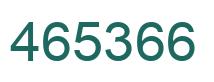 Number 465366 green image