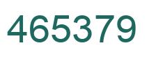 Number 465379 green image