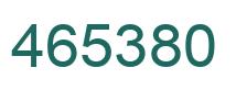 Number 465380 green image