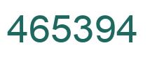 Number 465394 green image